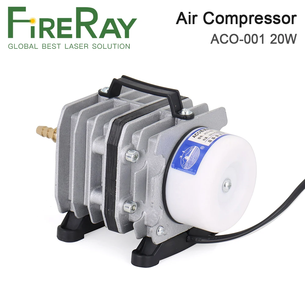 FireRay 20W ACO-001 Air Compressor 20L/Min Electrical Magnetic Air Pump for Co2 Laser Engraving and Cutting Machine