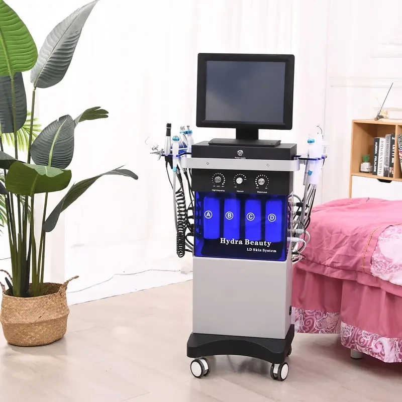 

Multi-function H2O2 14 In 1 Hydra Beauty Nourishes Whitening Skin Machine Exfoliate Cleaning Wrinkle Removal Spa Face Equipment