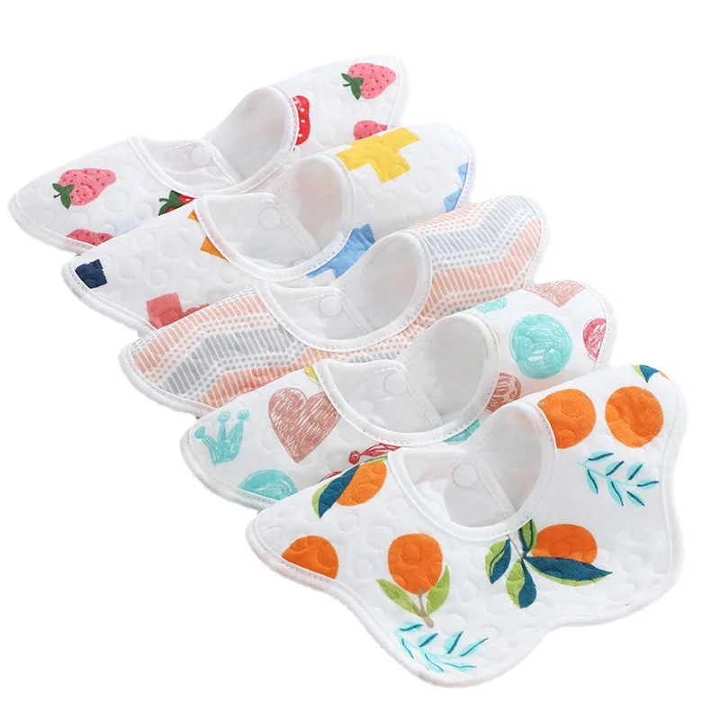 

Baby Bibs 360 Degree Rotation Cotton Baby Kids Bandana Waterproof Feeding Burp Cloth Soft Newborn Infant Saliva Towel Baby Stuff