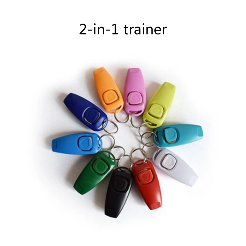 2 In 1 Fischietto E Clicker Per Cani Da Compagnia Cucciolo Stop Barking Training Aid Tool Clicker Trainer Portatile Prodotti Per Animali Domestici Dro