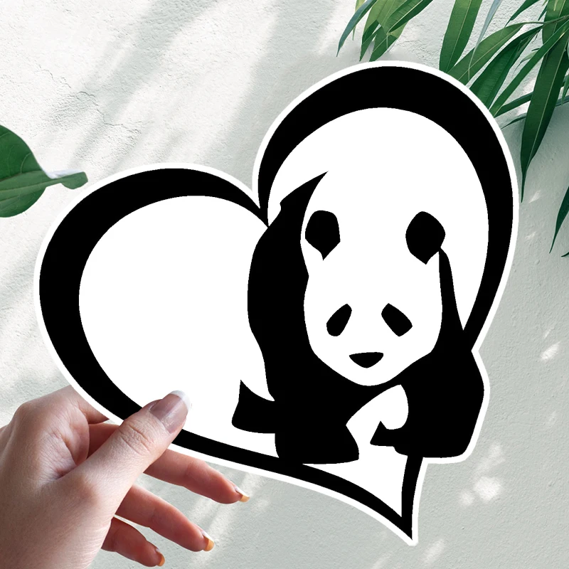 

PANDA BEAR HEART Interesting Car Stickers Motorcycle Vinyl Decal Waterproof Windshield Auto Accessories #S90296