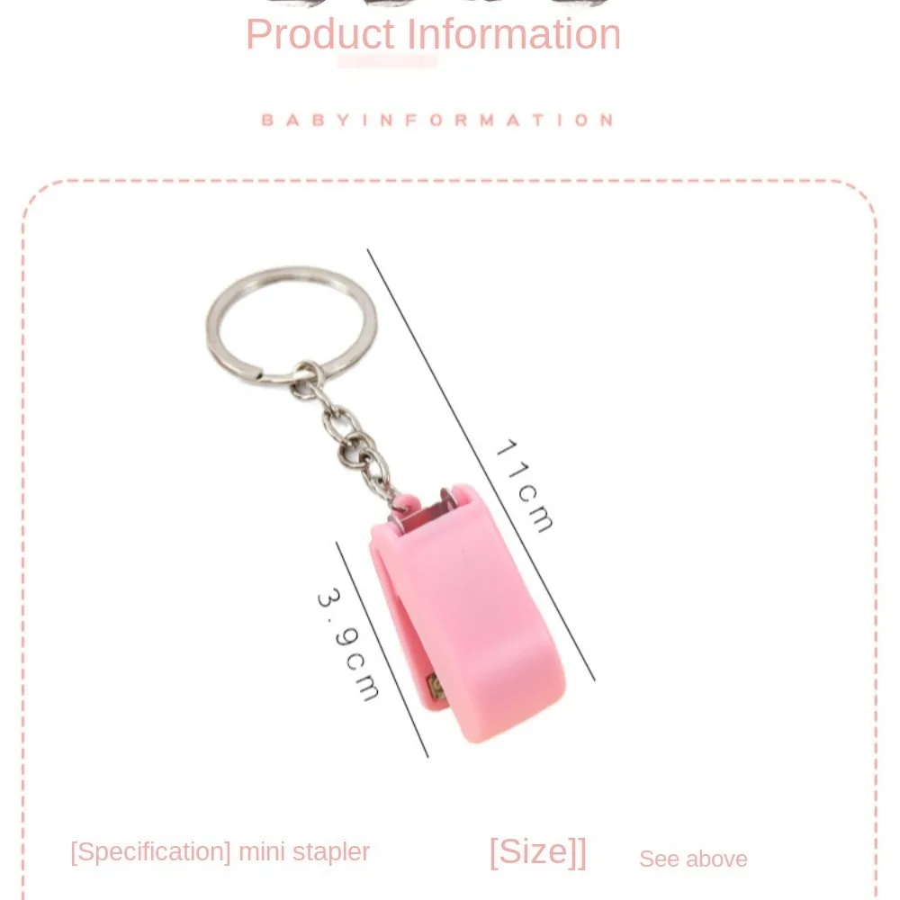Metal Mini Stapler 2Pcs for Colorful ABS Solid Color Small Paper Stapler Stationery