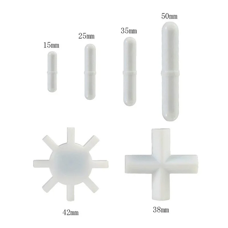 6 Pcs Magnetic Stirrer Mixer Stir bar Spinbar Stirring Mixer 3 Shapes (6, Combination Set)