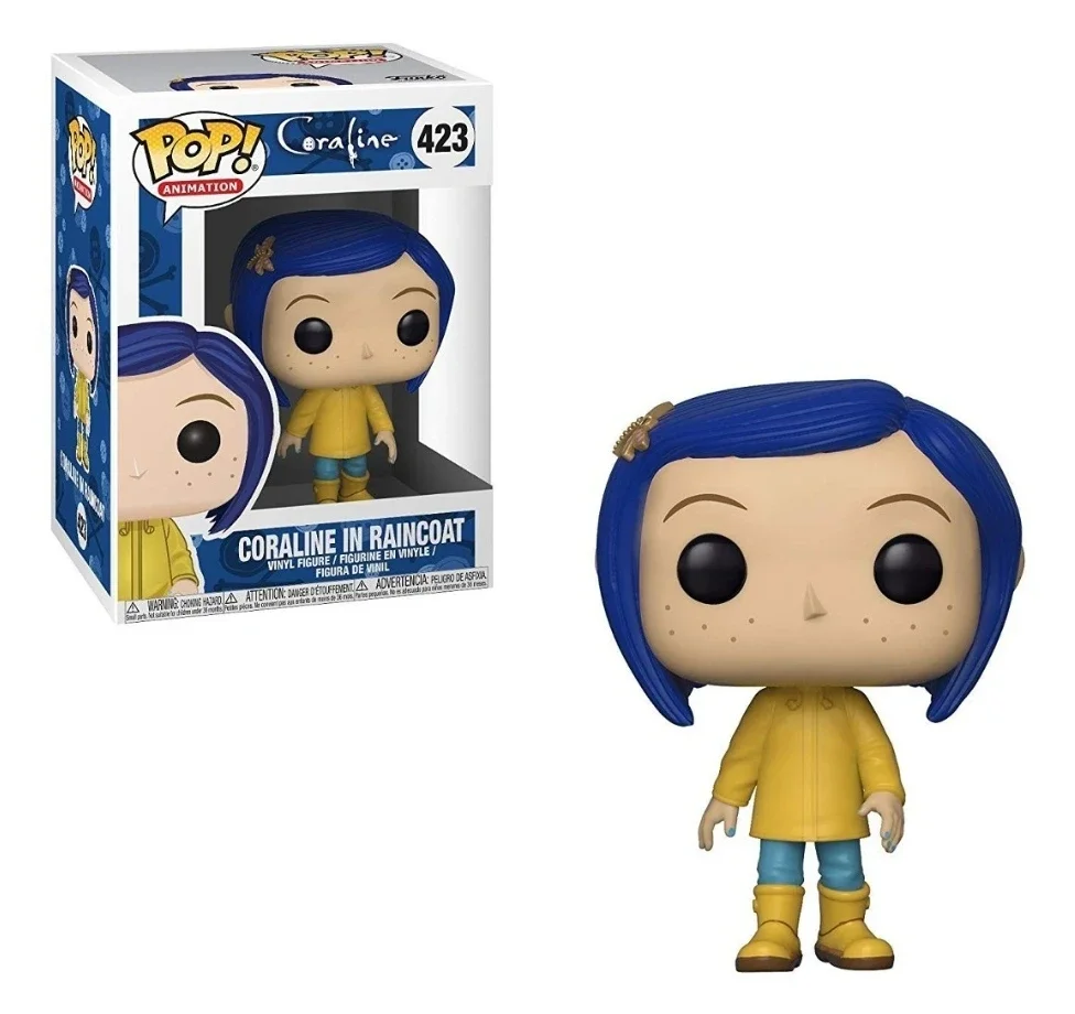 thumbnail image 5 of Figura de vinilo Funko Pop Animetion Coraline Coraline in Raincoat 423#, modelo de juguete para decoración de muñecas de cumpleaños de Año Nuevo, 5 of 5
