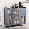 Simple Modern Bamboo Kitchen Cabinets For Kitchen Furniture Sideboard With Drawer Luxury Household Multi-layer Storage Cabinet 2