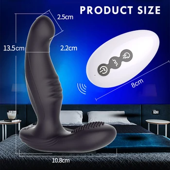 Finger Prostate Massager Anal Vibrator Male Vibrators Heating Anal Plug For Men Wireless Remote Control Butt Plug Adult Sex Toys 6