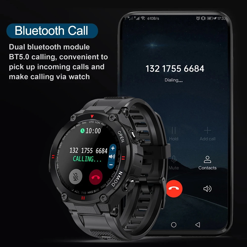 Orunjo K22 Ʈ ġ  Ǯ ġ Smartwatch   ƮϽ ƮĿ  ǰ 