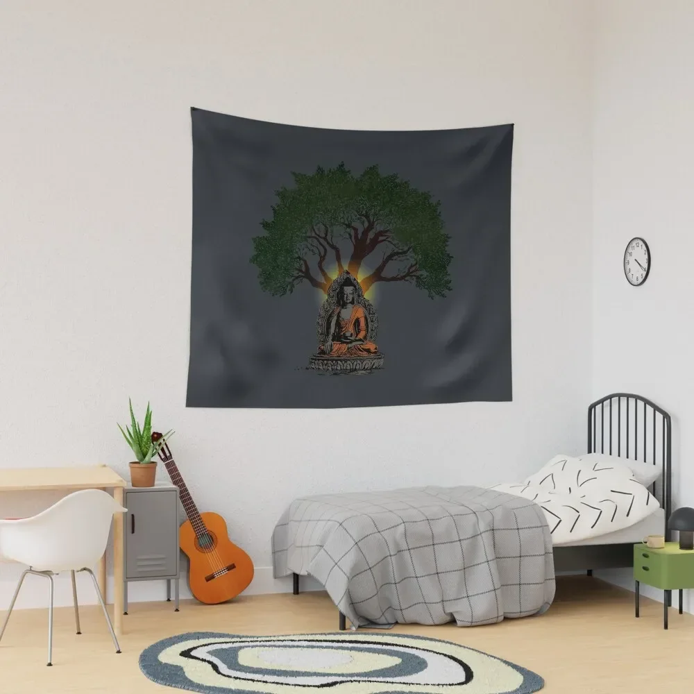 

Buddha under Bodhi Tree Tapestry Wall Decor Hanging Aesthetic Room Decor Tapestry