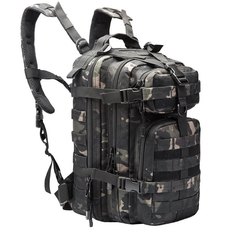 Tactical Backpack 30L Large Capacity Outdoor Camping Hiking Traveling Men's Military Style Sports Equipment Bag