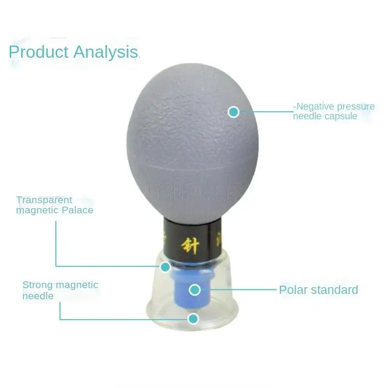 Five lines of cupping needle detector household set of cupping the hearts of suction type silicone tank vacuum cupping needle 18