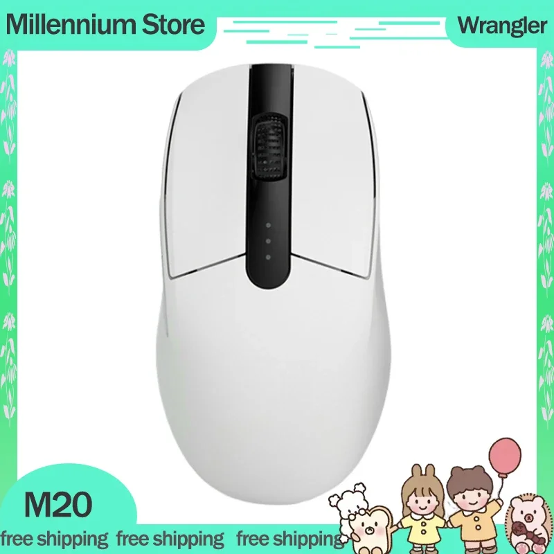 

Wrangler M20 Gamer Mouse Wireless Mouses Esports Mice 3mode 26000dpi Paw3395 70g Lightweight Fast Charging Esports Game Mouse