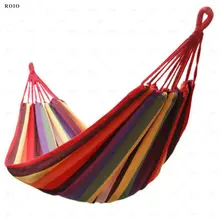  Camping Hammock Thickened Durable Fabric Canvas Single Hammocks Travel Swing Chair Hanging Bed Double Outdoor Hammock with Bag 