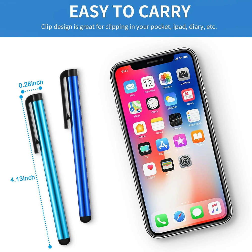 Touch screen stylus stylus pen ipad stylus 10/50Pcs Universal Touch Screen Stylus Pen For iPad iPhone 13 X Capactive Touch Pen Pencil With Clip For Smart Phone Tablet