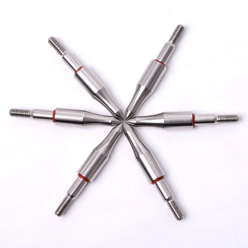 3/6pcs For OD7.6mm 7.9mm Arrow Shaft DIY 75 100 125 150 200 250 300 Grain Stainless Steel Arrow Point Tip Broadhead Arrow Head
