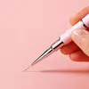 Dual-ended Nail Brush French Stripe Brushes Manicure Liner Brush 3D Tips Ultra-thin Line Drawing Pen UV Gel Painting Brushes 3