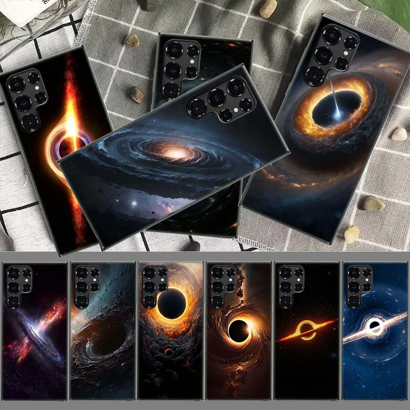 Cosmic Starry Sky Black Hole Coque Per Samsung S23 S22 S24 Ultra 5G Tpu Phone Galaxy Cover S21 S20 Fe S10 Plus S10E S9 S8 S7 Edg