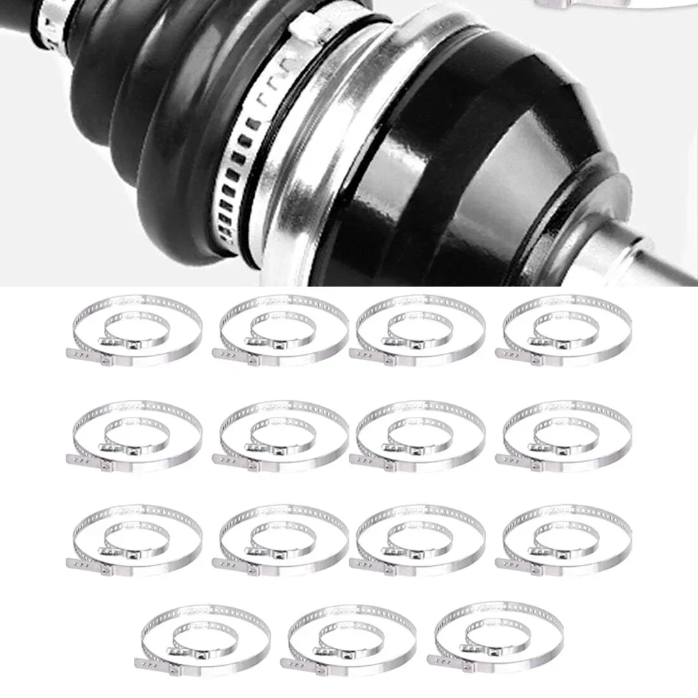 Universal CV Boot Clips Kit 30Pcs Stainless Steel CV Joint Crimp Clamps For Repairing And Securing Boots 20mm-120mm Adjusted