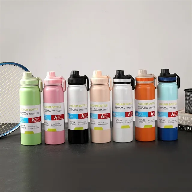 Stainless Steel Thermal Cup 600ML 800ML 1000ML Thermos Bottle Keeps Cold and Heat Thermal Mug Sports Insulated Cup Vacuum Flask 2