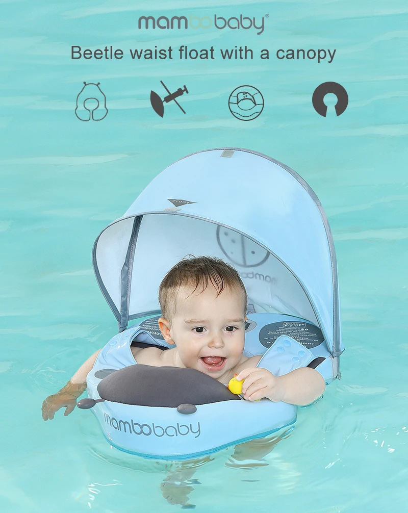 Mambobabyflotadordenatacinconsombrillaparabebaccesoriosde