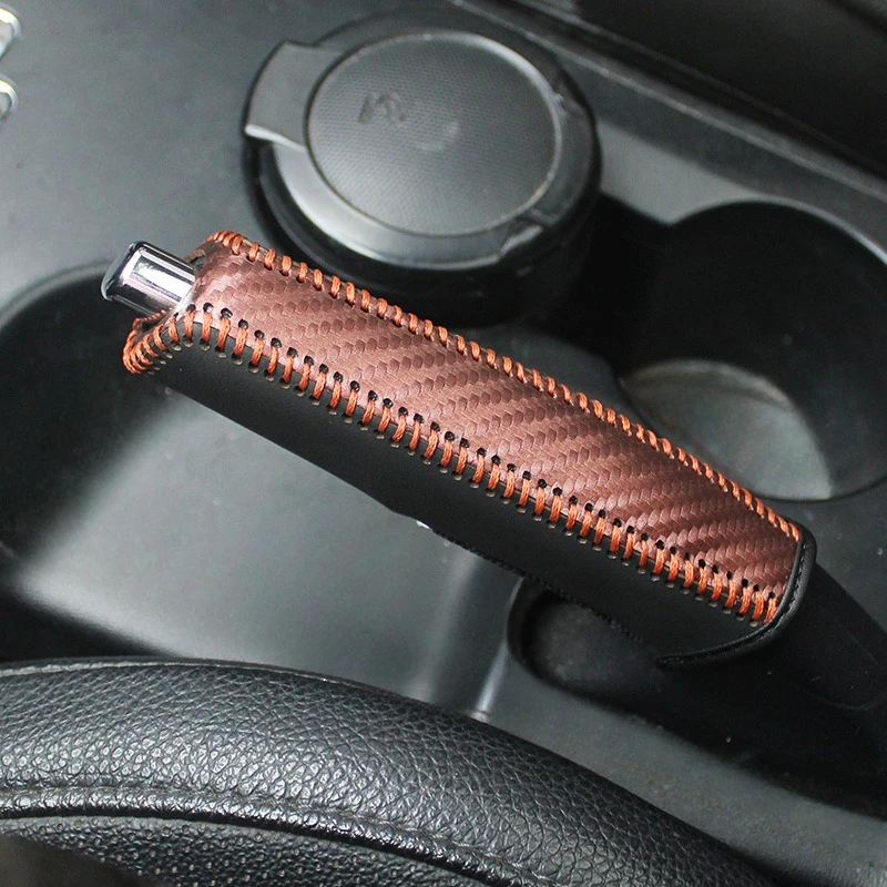 1pc Suitable For Modern10 11 12 13 14 15 Ix35 Gear Lever Cover Carbon Fibre Hand Brake 8th Gear Breathable Interior Accessories