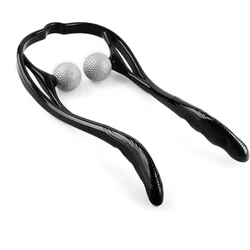 Ergonomic Shiatsu Deep Tissue Neck and Shoulder Massager - Lightweight & Portable Design (Black)