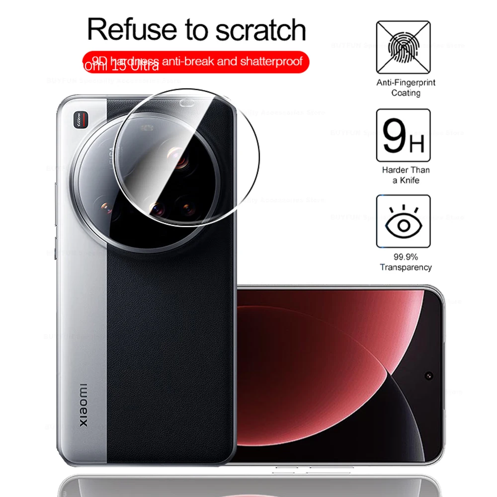 Premium HD Curved Tempered Glass Camera Lens Protectors - 2 Pack