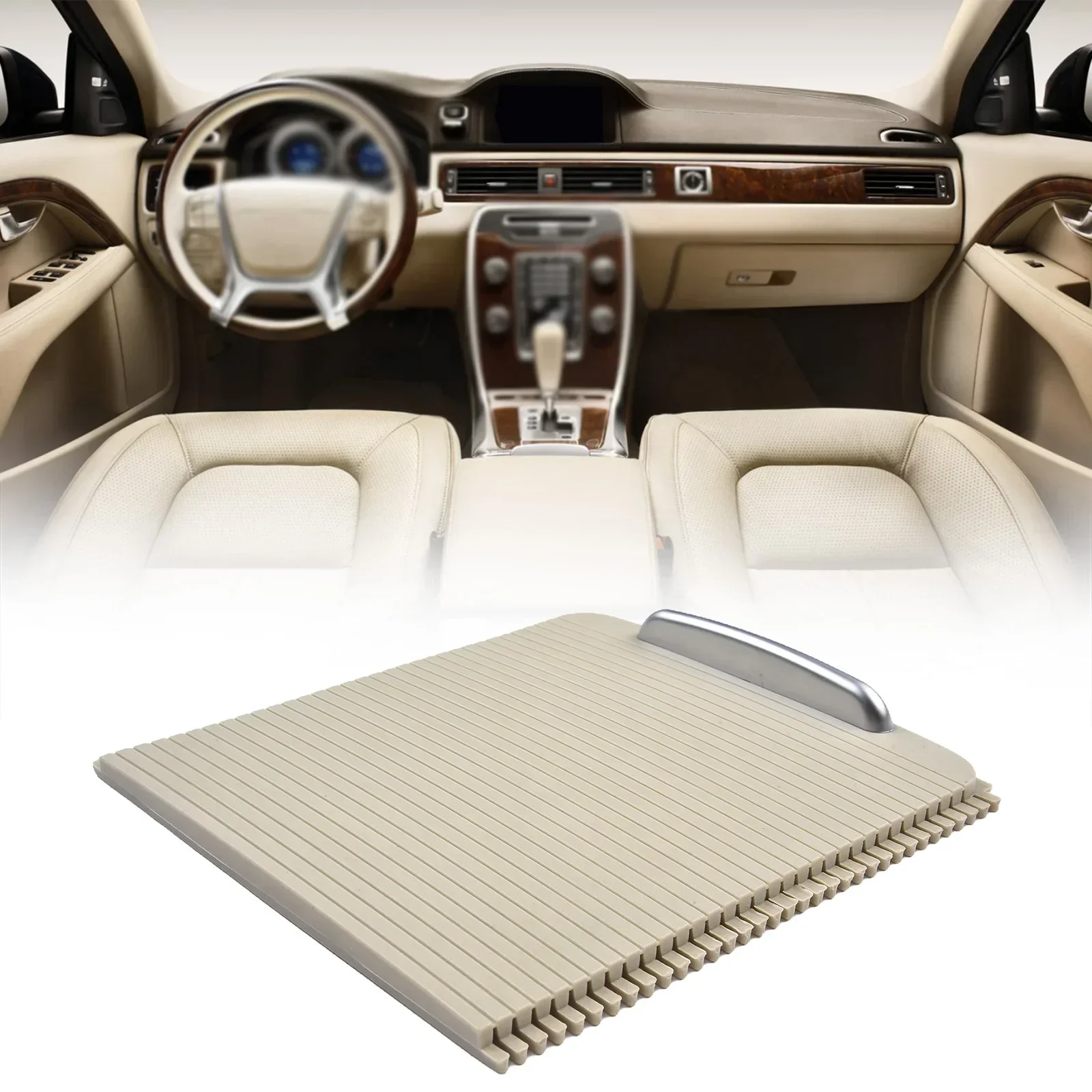 Car Center Console Cover Interior Centre Console Roller Blind Lid Trim Cover For Volvo S80 2007-2014 XC70 2008-2014 S70 2008-2010