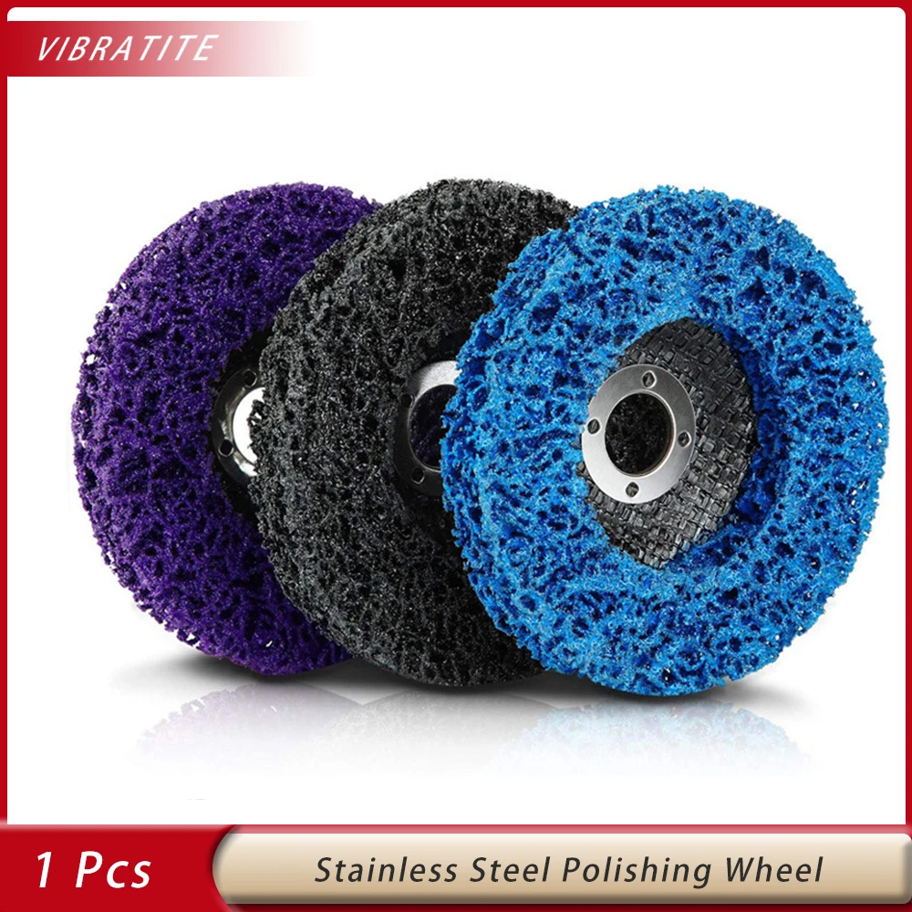 1 Pz 125Mm Poly Strip Disc Disco Abrasivo Ruota Vernice Rivestimento Rimozione Ruggine Strumenti Di Rettifica Puliti Per Smerigliatrice Angolare Salda