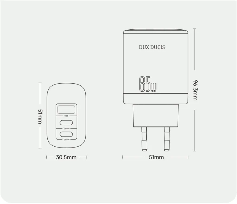 usb c fast charge 65W GaN Charger 3 Ports USB Type C QC 4.0 3.0 PD Fast Charging Charger for Macbook iPad Mini Phone Chargers for iPhone 13 12 11 quick charge 2.0