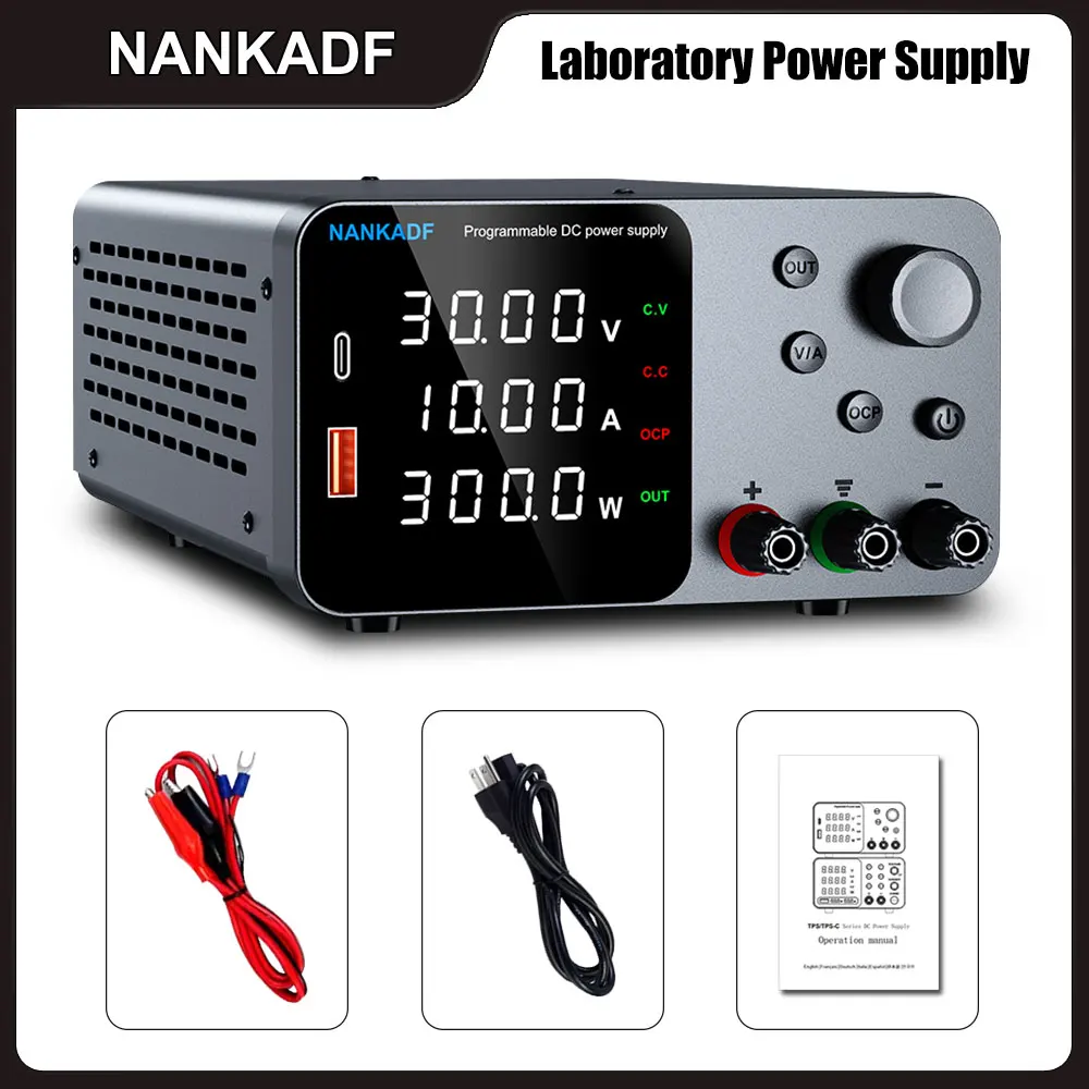 NANKADF DC Lab แหล่งจ่ายไฟ 30V 60V ปรับแรงดันไฟฟ้าแรงดันไฟฟ้าที่ตั้งไว้ล่วงหน้าแรงดันไฟฟ้า Dual แรงดันไฟฟ้าขาเข้า 220 V/110 V 1