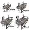 Multifunctional Aluminum Bathroom Shelf Suction Cup No Drilling Wall Shampoo Holder Shower Organizer Shelf 6