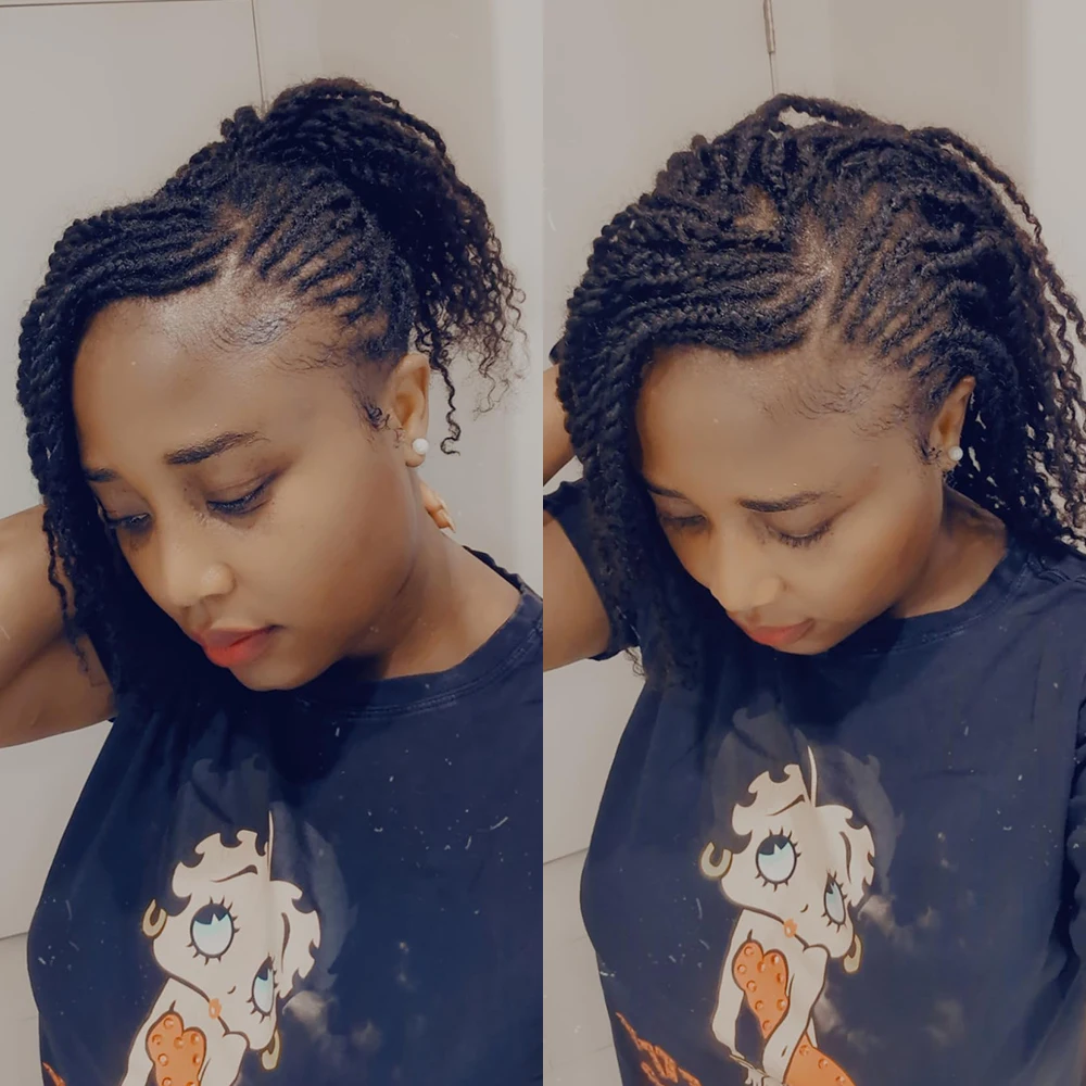 Afro Kinky Bulk Human Hair For Braid Twists Curly Hair Extension Natural Black for Dreadlock Extension 30gram/Pc 5