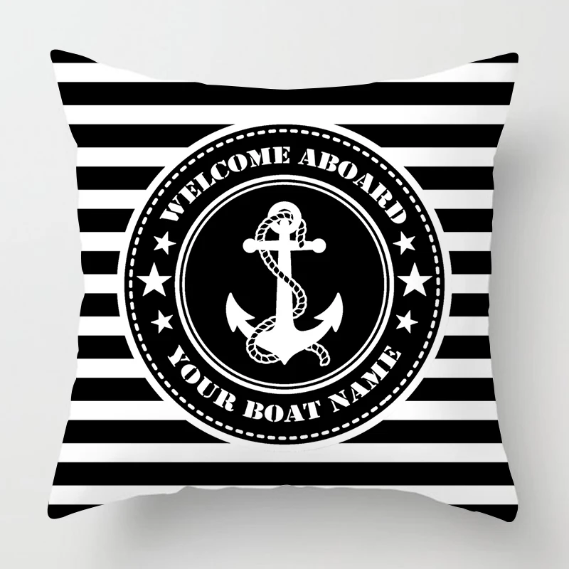 Nordic Black Nautical Series Pillowcase 60*60 Home Decoration Sofa Decoration Cushion Cover 45*45 Customizable 5