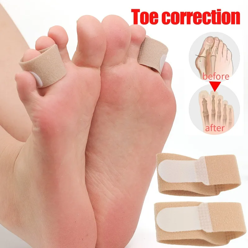 Reusable Toe Finger Straightener Hammer Toe Tape Hallux Valgus Corrector Bandage Toe Separator Splint Wraps Foot Care Supplies