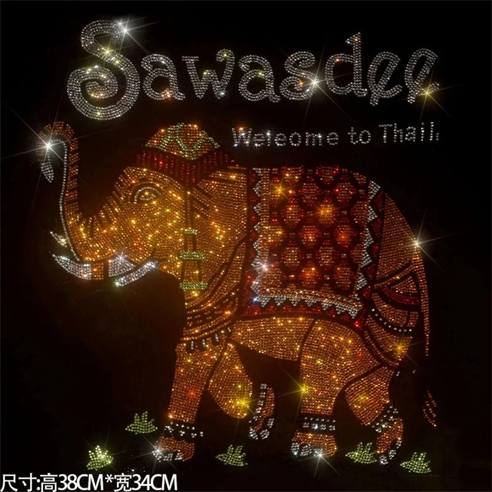 High-quality Thai elephant hot diamond sequins DIY clothes T-shirt decorative patch clothing accessories