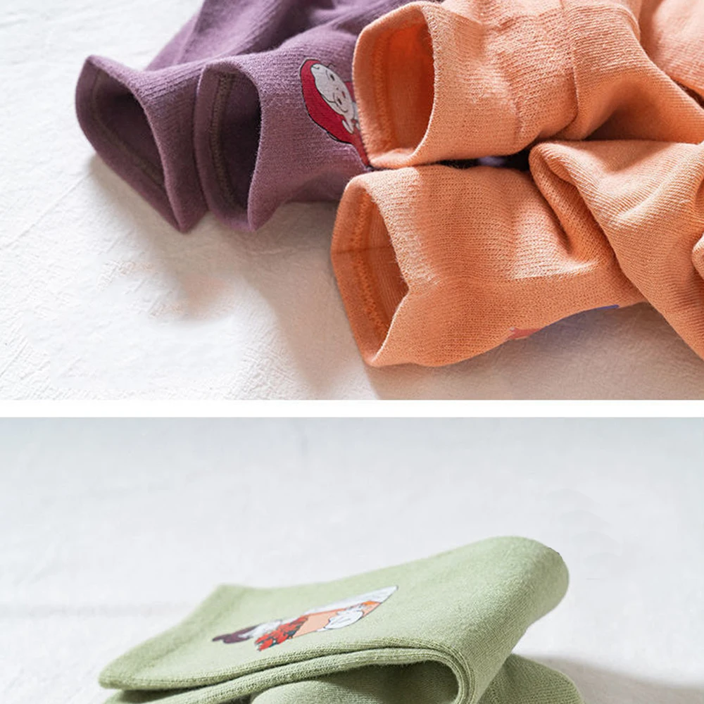 Pure Color Sports Candy Socks Women 3Pairs Cotton Cute Cartoon Girl Middle Tube Breathable Sock Wild Ins Comfortable Home Socks