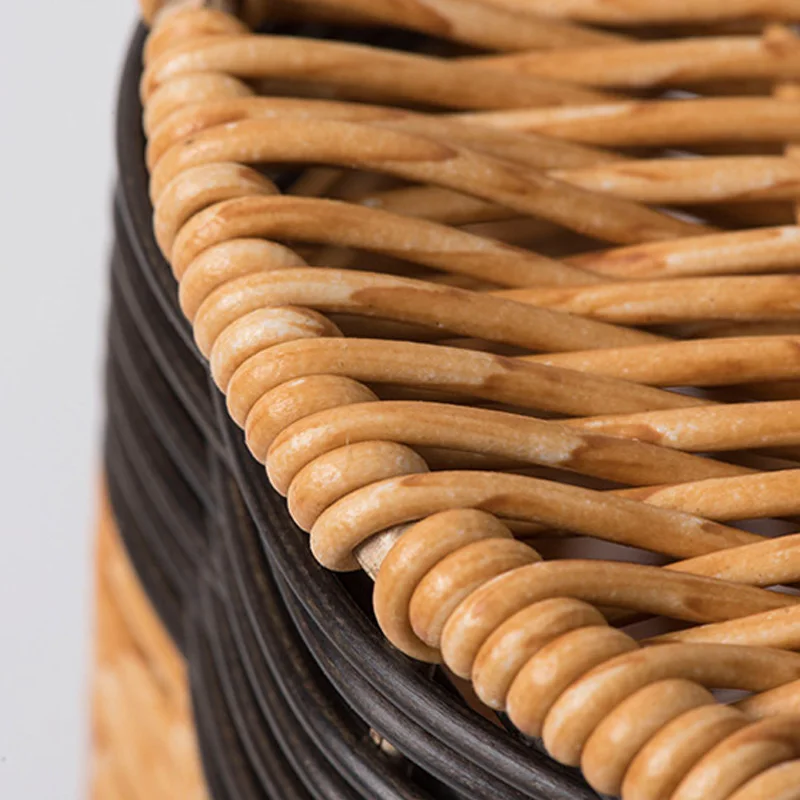 Handmade Woven Imitation Rattan Flower Vase
