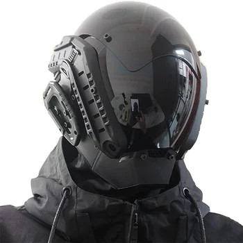 Maschera Cyber Punk per uomo e donna Maschere da guerriero cosplay Accessorio per festival musicali per feste Natale Halloween Maschera militare Coolplay 1