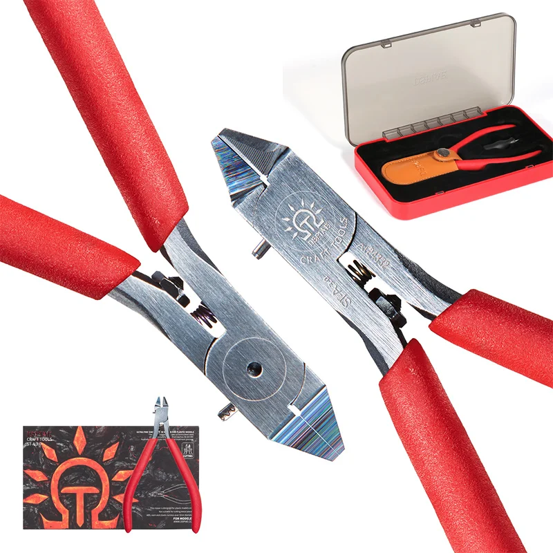 ST-A 3.0 Single Blade Nipper by DSPIAE Precision Cutter for Gundam Gunpla & Hobby Kits Sharp Blade Ergonomic Handle Leather Cover wire cutter