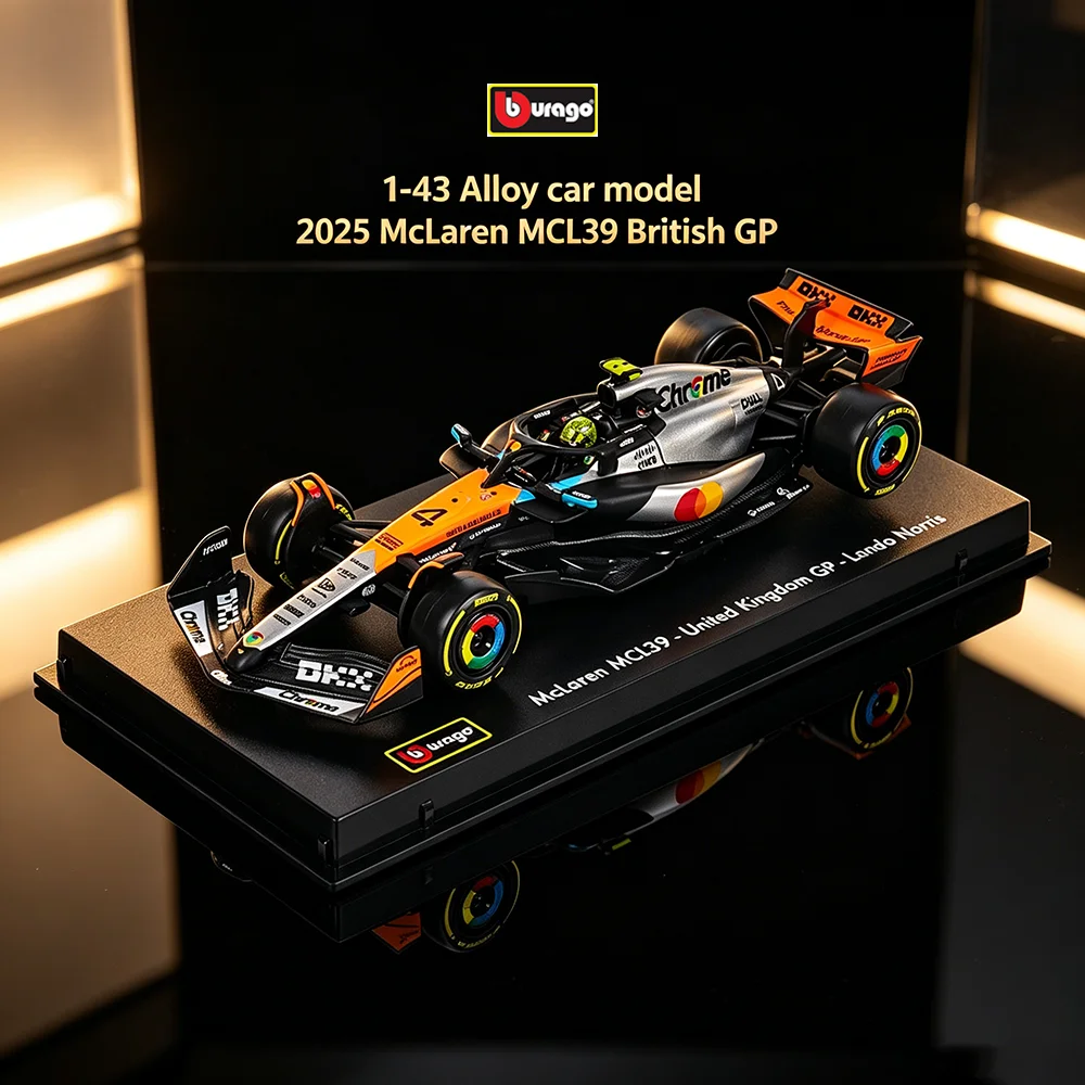 Bburago 1:43 F1 McLaren British GP Alloy Car Die-Cast Model Toy with Acrylic Display Box