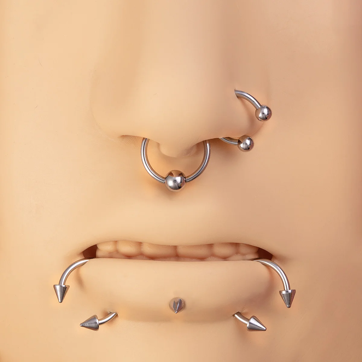 Body Piercing Tool Kit Easy to Use Body Piercing Gun Lip Nose Tongue Cartilage Eyebrow Navel Piercing Jewelry for Women Men 2