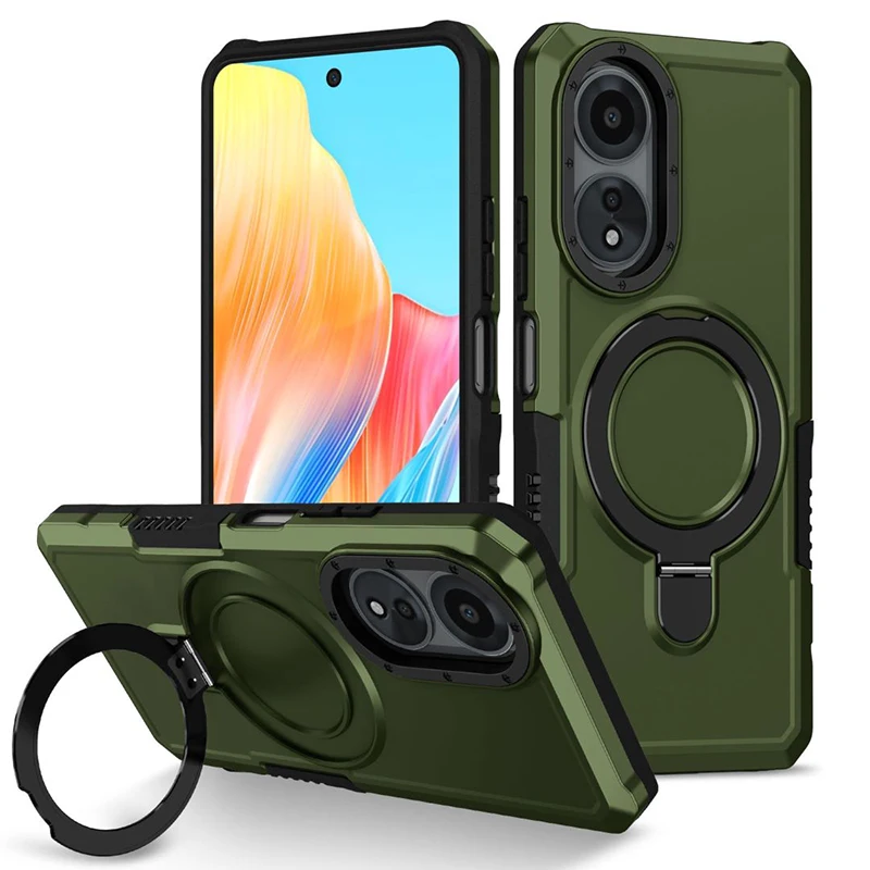 حافظة هاتف لهاتف اوبو A38 A18 A54 A57s A77s مع مسنده اوبو رينو 11 10 برو A78 A77S A58 غطاء هاتف واقي مضاد للصدمات