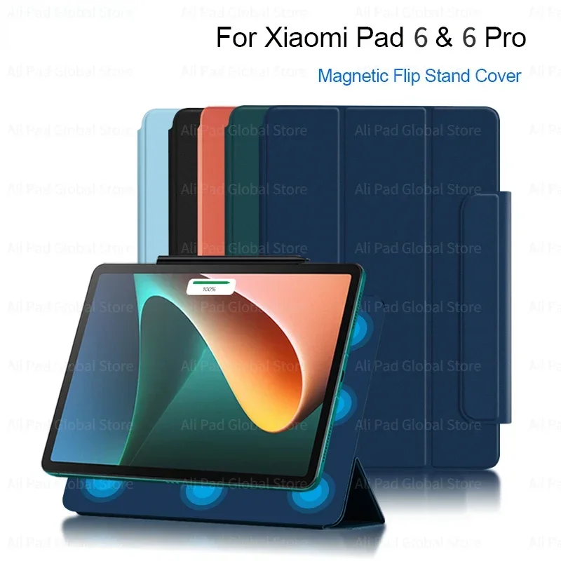 

Magnetic Case For Xiaomi Pad 5 Pro Tablet Case 11" 2021 Mi Pad 5 MiPad5 Pro PU Leather Folding Stand With Auto Wake UP