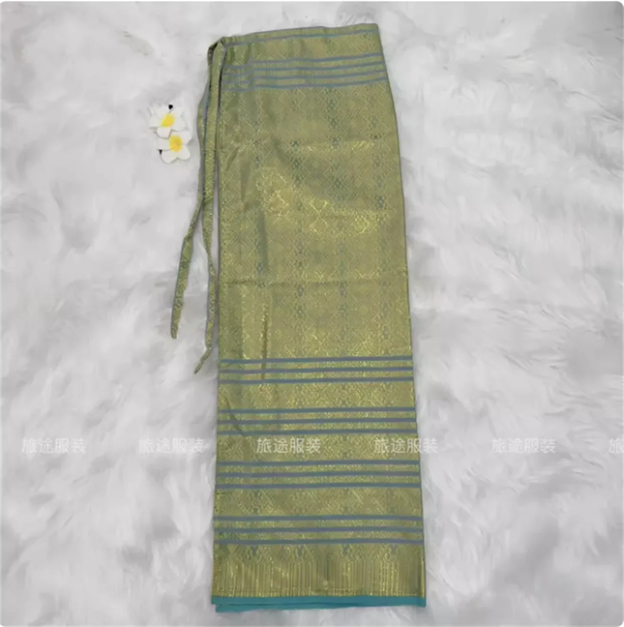 Thai Myanmar clothing half body high waisted long skirt