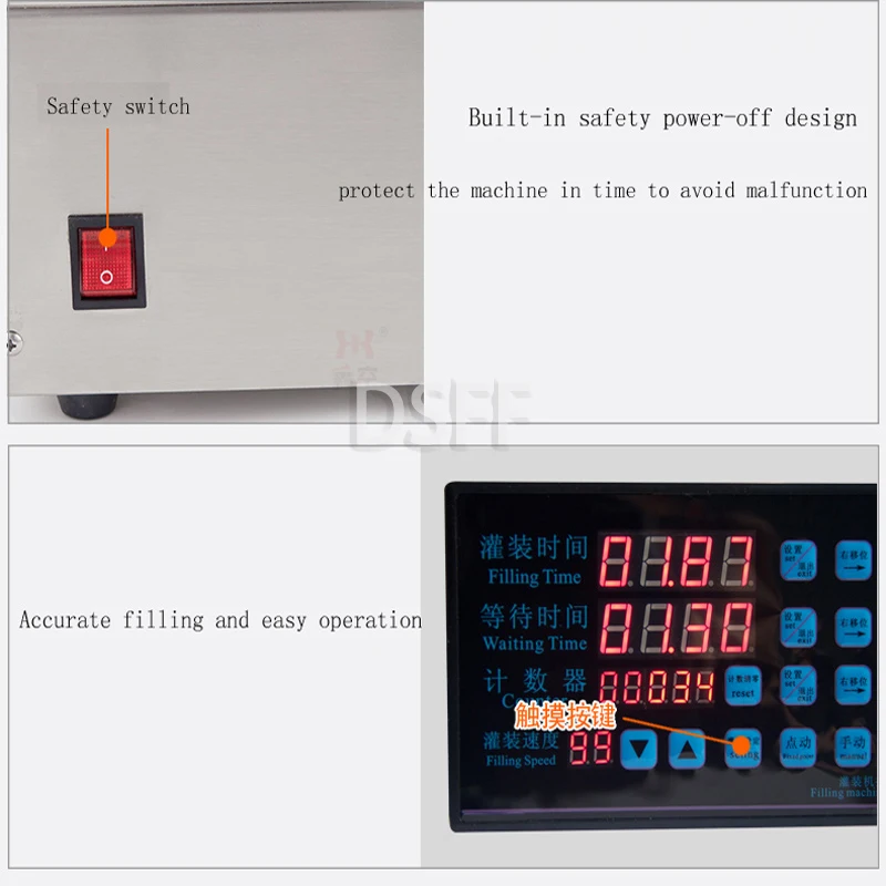 Automatic Desktop Cnc Beverage Oil Filling Machine Milk Washing Detergent Filling Equipment