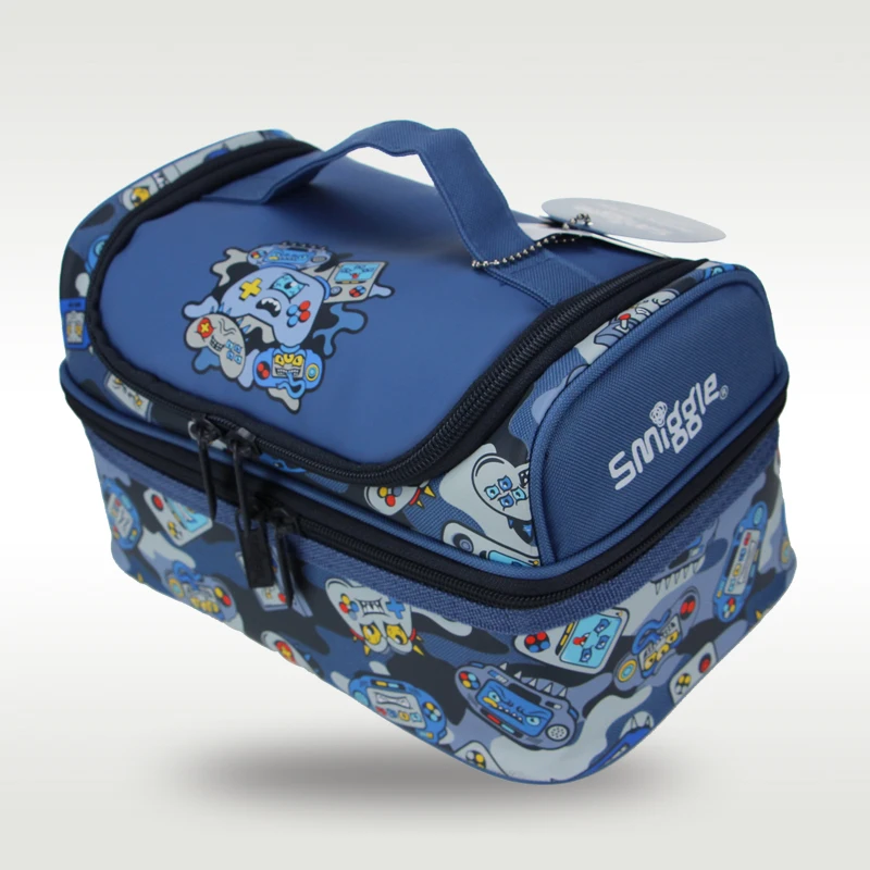 Australia Smiggle Original Lunch Bag Boys Blue Game Bento Bag Fruit Lunchbox  Clutch Bag Portable Waterproof 9 Inches - AliExpress