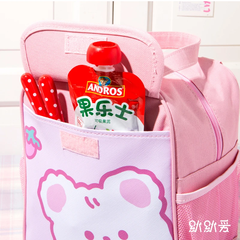 Cyflymder Kawaii Lunch Bag Women Cute Bear Picnic Travel Thermal