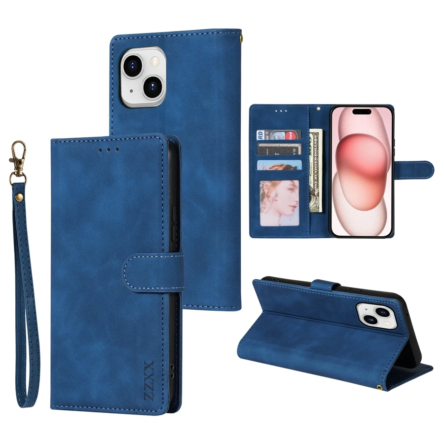 Multifunctional Magnetic Flip Leather Wallet Case with Card Slots and Photo Frame - Anti-Drop Cover