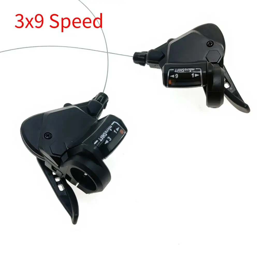 Desviador de bicicleta MicroSHIFT, Alavanca Traseira Dianteira, MTB Mountain Bike Shifter, Bicicleta Shifting Peças, TS38, 3x7, 8 Velocidade, 9 Velocidade