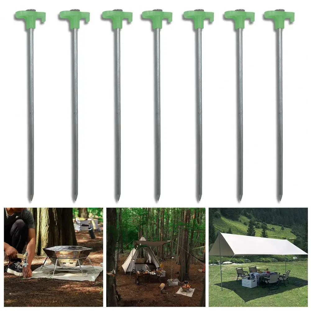 

Camping Tent Pegs Glow-in-the-dark Heavy-duty Canopy Stakes 10pcs Tent Stakes Corrosion Resistant Accessories for Outdoor